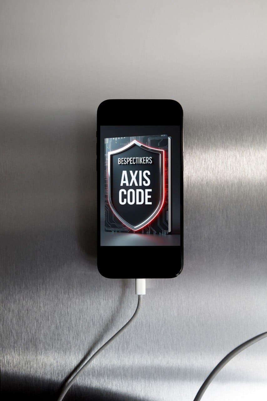 phone where course cover says "Axis Code"