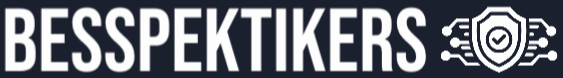 Logo with the text 'BESSPEKTIKERS' and a shield icon on a black background